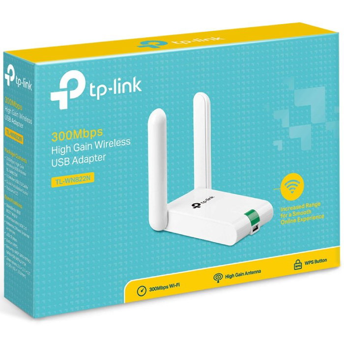 TP-Link TL-WN822N Adaptador USB Wi-Fi 300Mbps de Alta Ganancia TP-Link TL-WN822N Adaptador USB Wi-Fi 300Mbps de Alta Ganancia